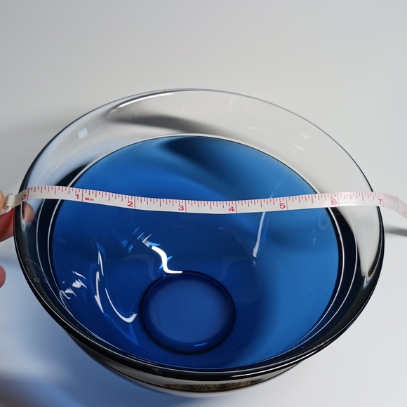 7" Orrefors Sweden Blue 'Saturn Bowl' - Picture 6 of 8